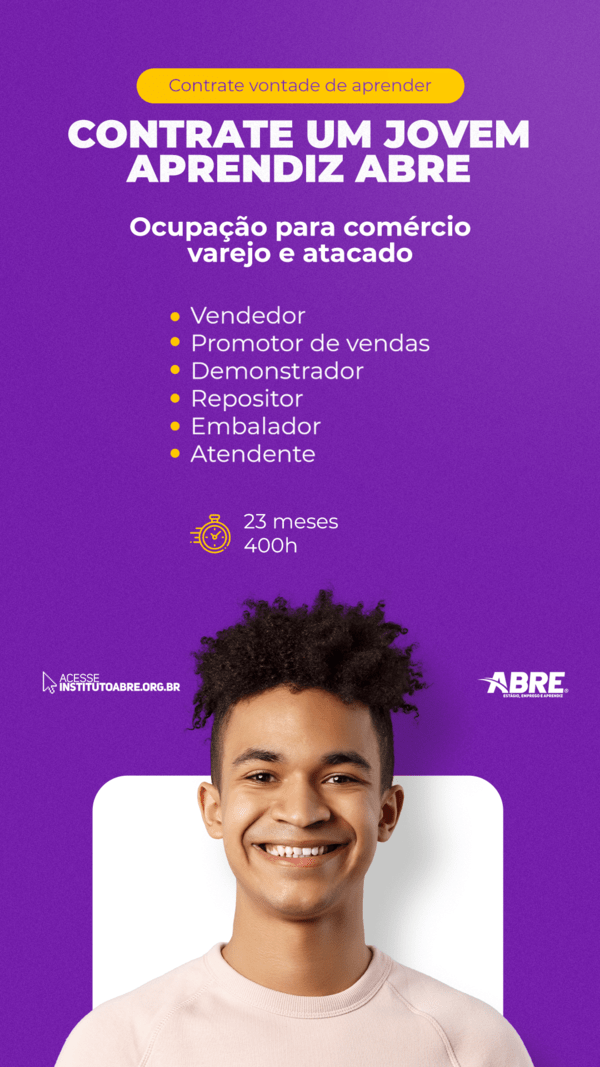 Contrate um Jovem Aprendiz ABRE - Ocupação para administração